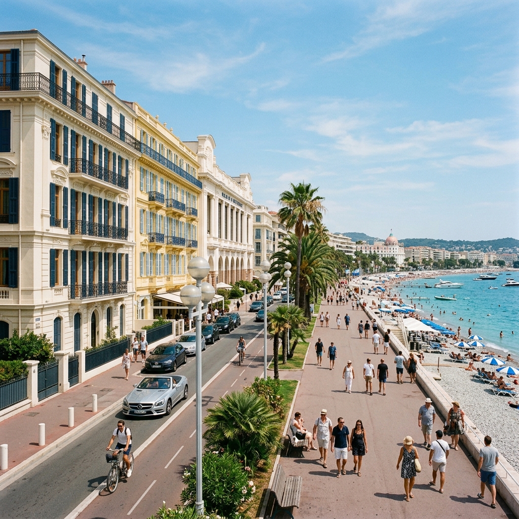 Fenêtre cintrée ornée dans un immeuble historique du Vieux-Nice